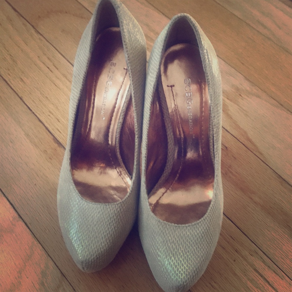 BCBG Generation Snakeskin Pumps